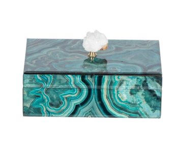 Bethany Marbled Jewelry Box, Stackable Decorative Storage Boxes With Lids