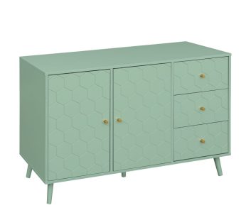Sideboard Buffet Cabinet, Kitchen Buffet Storage Cabinet with Doors, Green Sideboards and Buffets with Storage, Sideboards Storage Cabinet with solid wood Legs, Credenzas for Living Room