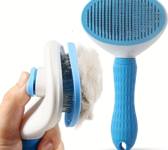 Self Cleaning Slicker Brush, Dog Cat Bunny Pet Grooming Shedding Brush – Easy To Remove Loose Undercoat, Pet Massaging Tool Suitable For Pets With Long Or Short Hair