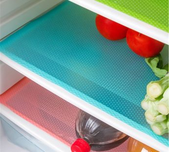 4pcs Refrigerator Liners Mats: Washable, Waterproof & Oilproof – Perfect for Shelves, Freezer, Cupboard, Cabinet & Drawer!
