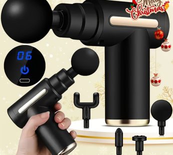 1pc Massage Gun, Deep Tissue Muscle Handheld Percussion Massager For Body, Back And Neck Pain, Ultra Compact Elegant Design, Powered By High Torque, Father’s Day Gift For Dad
