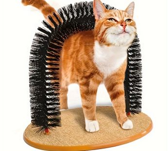 1pc Grooming Brushes And Tickle Toys That Cats Can’t Resist – Cat Arch Self Groomer: Pamper Your Cat With Massages And Grooming Brushes!