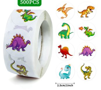 500pcs Curious Dinosaur Waterproof DIY Creative Stickers For Laptop PC Computer Mobile Smartphones Phone Case Guitar Desktop Cup Travel Motorcycles Car Accessories Toys For Gifts