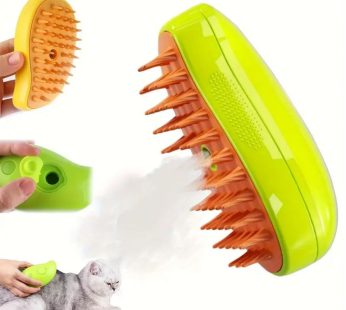 3-in-1 Self-Cleaning Cat Grooming Brush: Massage, Hair Removal, USB Rechargeable – Quick & Easy Pet Care