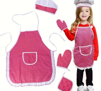 Kids Chef Play Kit – Complete Cooking Role Play Set with Apron & Accessories – Family Fun Educational Toy for Imaginative Play – Durable, Easy-Clean Materials