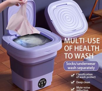 Portable 8L Mini Washing Machine – Effortless Plug-In Laundry for Camping, Travel, RVs; Perfect for Small Loads & Tight Spaces