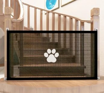 Versatile Pet Safety Gate – Expandable and Portable Mesh Barrier for Dogs, Ideal for Indoor and Outdoor Isolation, Easy Storage Design, Durable Home Pet Management Solution