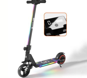 SIMATE®S5 Collapsible Portable Kids Push Scooter – lightweight Folding Design with High Visibility RGB Light Up LEDs on Deck,Ship to US only.